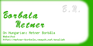 borbala metner business card